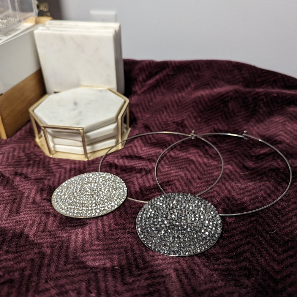 2 Statement Fashion Rhinestone Chokers